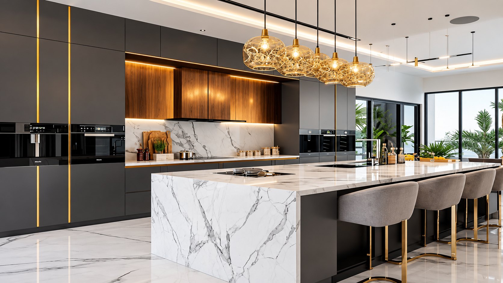 Completed luxury kitchen by Eaton & Co